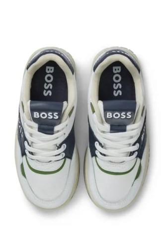 Kids’ trainers in leather and canvas