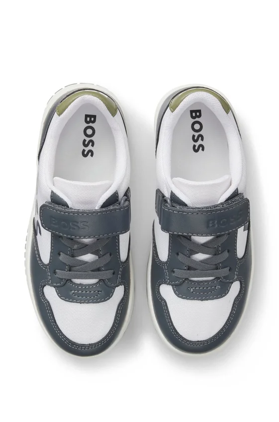 Kids’ trainers in leather and canvas Kids’ trainers in leather and canvas
