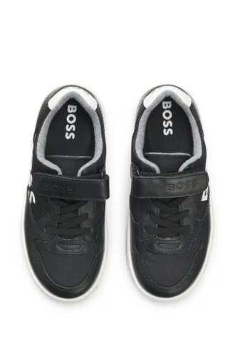 Kids’ trainers in leather and canvas