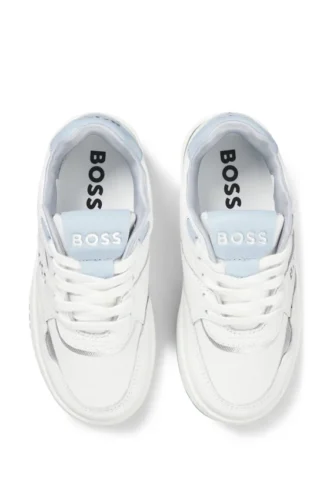 Kids’ trainers in leather and canvas