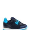 Kids’ trainers in leather and mesh with branded strap Kids’ trainers in leather and mesh with branded strap