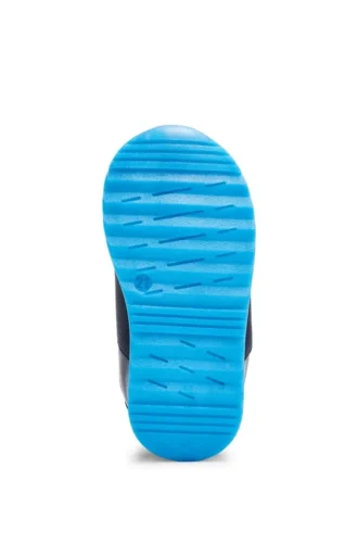 Kids’ trainers in leather and mesh with branded strap