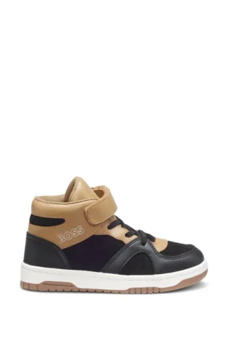 Kids’ trainers in leather and velvet