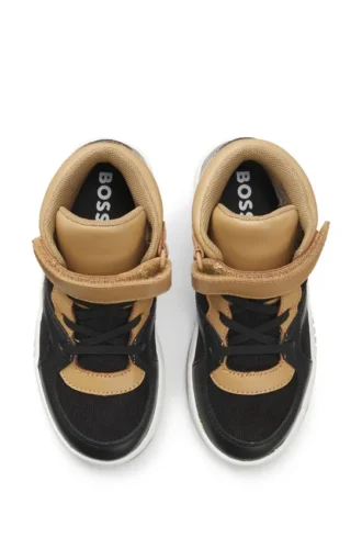 Kids’ trainers in leather and velvet
