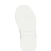 Kids’ trainers in leather with metallic faux-leather trims