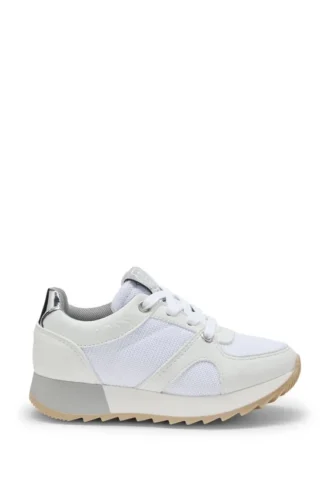 Kids’ trainers in mesh and faux leather