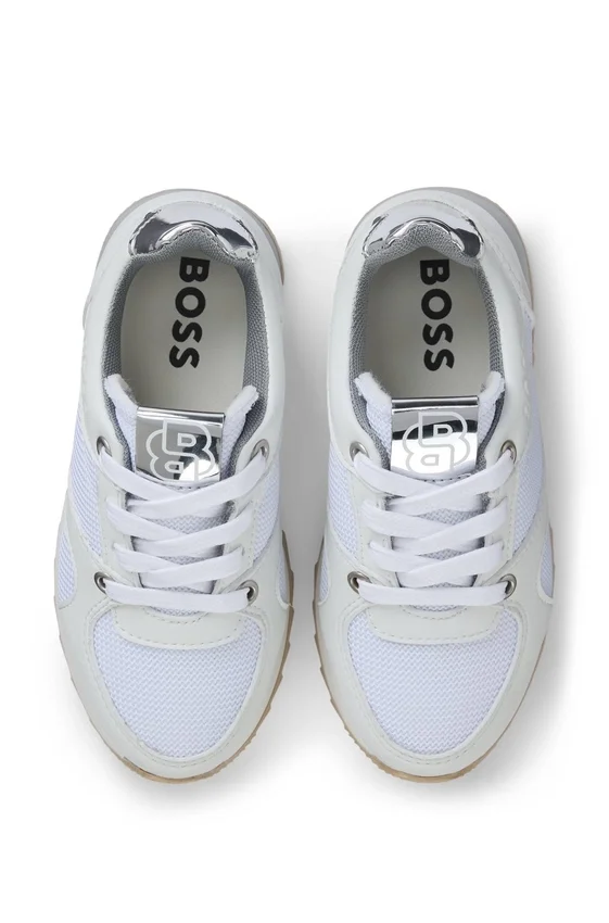 Kids’ trainers in mesh and faux leather Kids’ trainers in mesh and faux leather