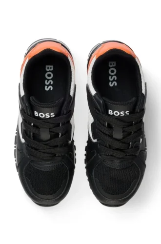 Kids’ trainers in mesh and faux leather