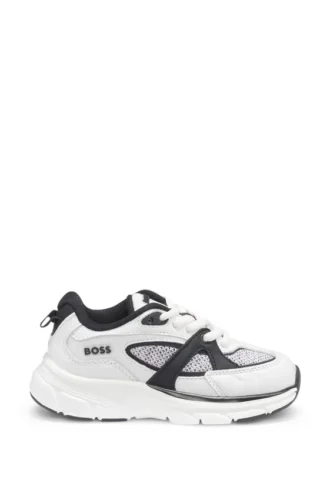 Kids’ trainers in mesh and leather