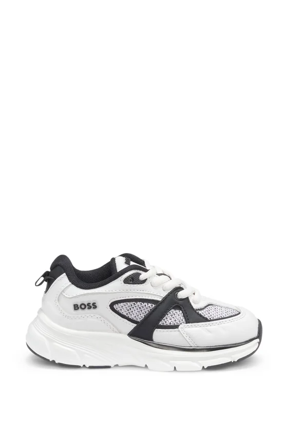Kids’ trainers in mesh and leather Kids’ trainers in mesh and leather