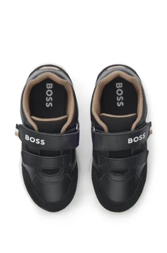 Kids’ trainers in mesh and leather