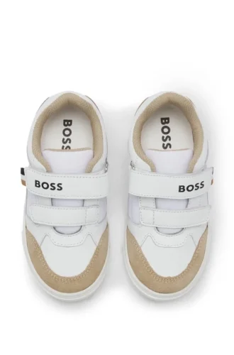 Kids’ trainers in mesh and leather