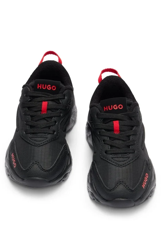 Kids’ trainers in ripstop fabric and faux leather Kids’ trainers in ripstop fabric and faux leather