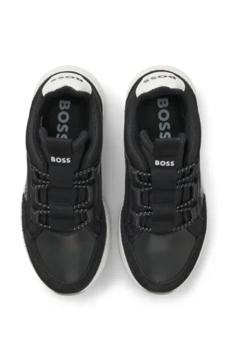 Kids’ trainers in suede and faux leather