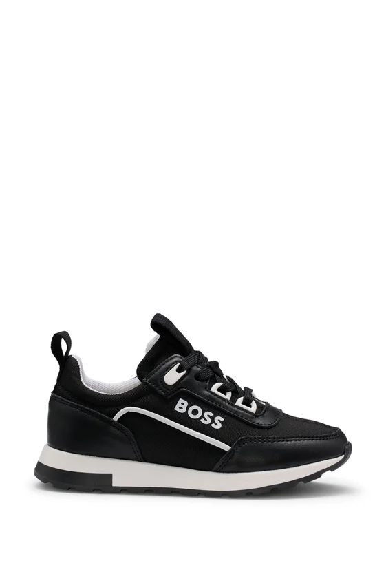 Kids’ trainers with canvas and leather Kids’ trainers with canvas and leather