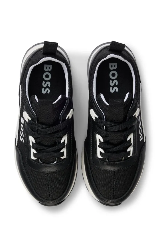 Kids’ trainers with canvas and leather Kids’ trainers with canvas and leather