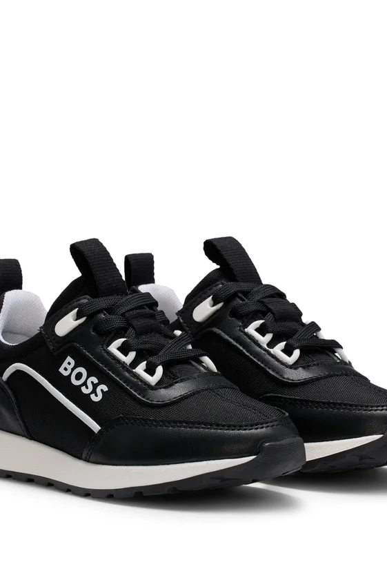 Kids’ trainers with canvas and leather Kids’ trainers with canvas and leather