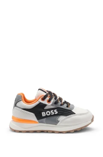 Kids’ trainers with faux and real leather