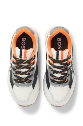 Kids’ trainers with faux and real leather
