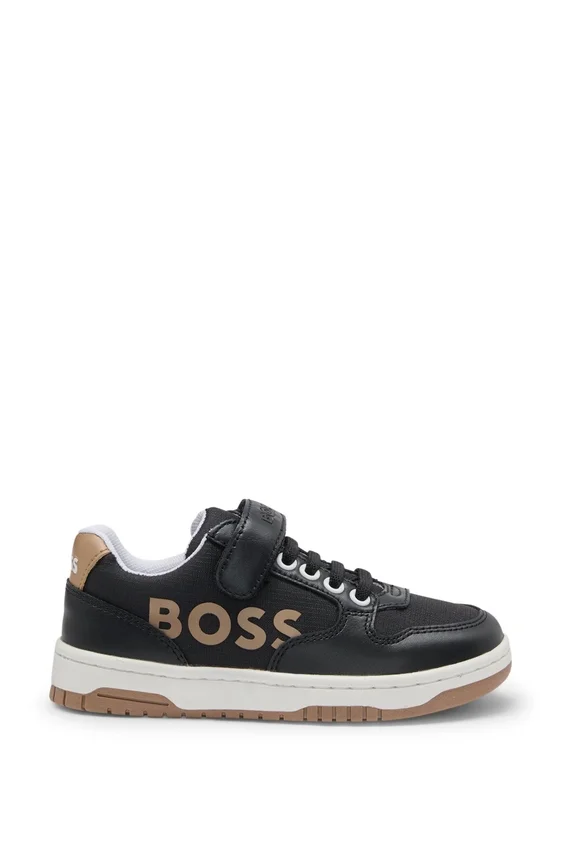 Kids’ trainers with leather trims Kids’ trainers with leather trims