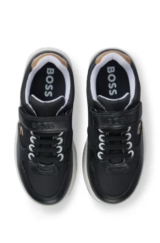 Kids’ trainers with leather trims