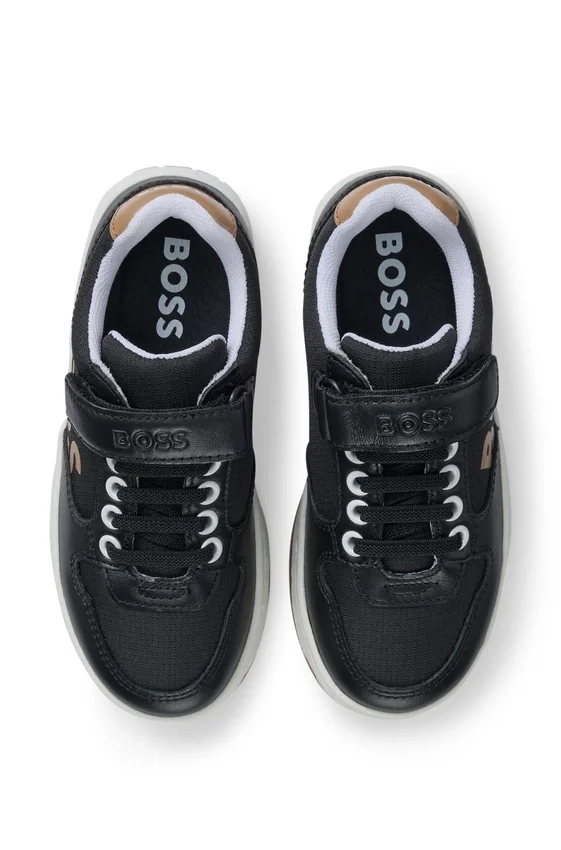 Kids’ trainers with leather trims Kids’ trainers with leather trims