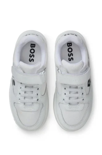 Kids’ trainers with leather trims