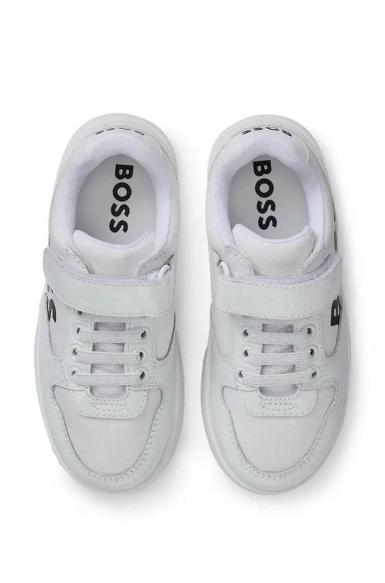 Kids’ trainers with leather trims Kids’ trainers with leather trims