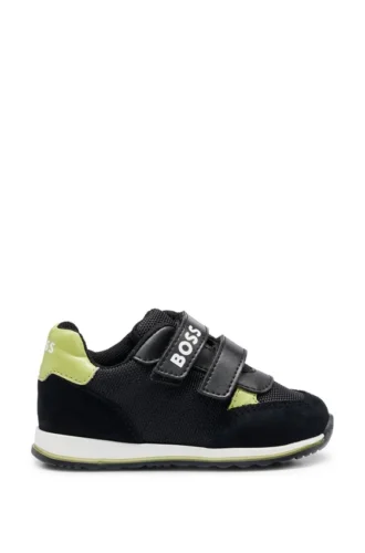 Kids’ trainers with touch closures and logo details