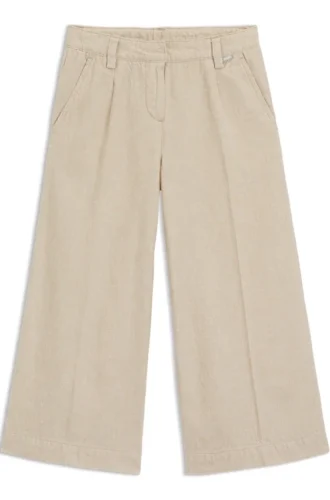 Kids’ trousers in linen and cotton
