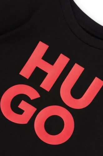 Kids’ two-in-one T-shirt with stacked logo print