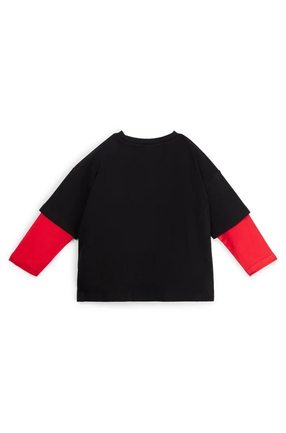 Kids’ two-in-one T-shirt with stacked logo print Kids’ two-in-one T-shirt with stacked logo print