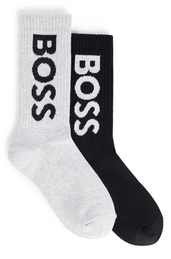 Kids’ two-pack of socks with contrast logo Kids’ two-pack of socks with contrast logo