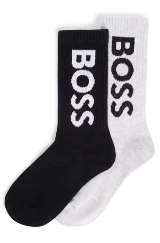 Kids’ two-pack of socks with contrast logo