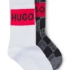 Kids’ two-pack of socks with red logo labels Kids’ two-pack of socks with red logo labels