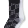 Kids’ two-pack of socks with red logo labels Kids’ two-pack of socks with red logo labels