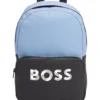 Kids’ two-tone backpack with logo print Kids’ two-tone backpack with logo print