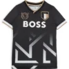 Kids’ V-neck T-shirt with degradé artwork