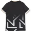 Kids’ V-neck T-shirt with degradé artwork