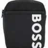 Kids’ vertical-logo messenger bag in canvas Kids’ vertical-logo messenger bag in canvas
