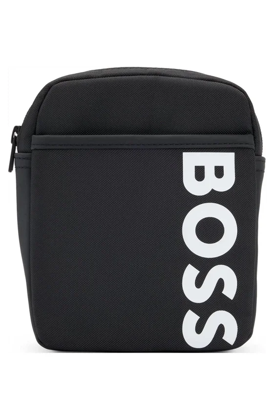 Kids’ vertical-logo messenger bag in canvas Kids’ vertical-logo messenger bag in canvas