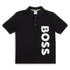 Kids’ vertical-logo polo shirt in cotton piqué Kids’ vertical-logo polo shirt in cotton piqué