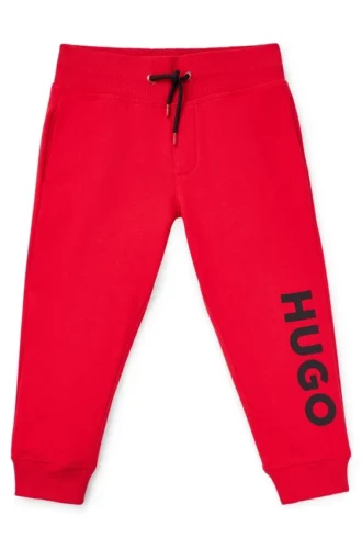 Kids’ vertical-logo tracksuit bottoms in a cotton blend