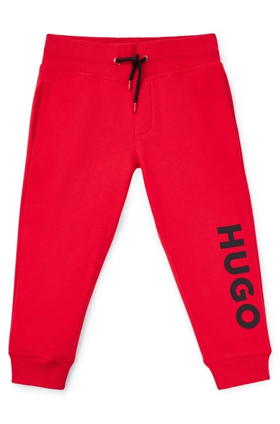Kids’ vertical-logo tracksuit bottoms in a cotton blend Kids’ vertical-logo tracksuit bottoms in a cotton blend