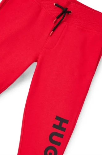 Kids’ vertical-logo tracksuit bottoms in a cotton blend