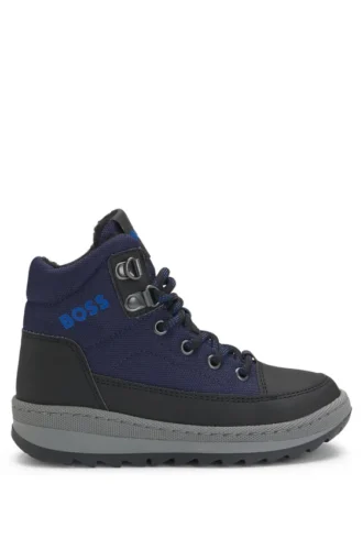 Kids’ water-repellent boots with faux-shearling lining