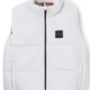 Kids’ water-repellent gilet with logo details