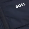 Kids’ water-repellent padded jacket with logo print