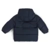 Kids’ water-repellent padded jacket with logo print