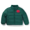 Kids’ water-repellent puffer jacket with hidden hood Kids’ water-repellent puffer jacket with hidden hood